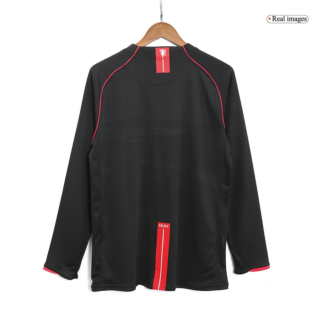 Manchester United 07-08 Black Away Retro Jersey Full Sleeve