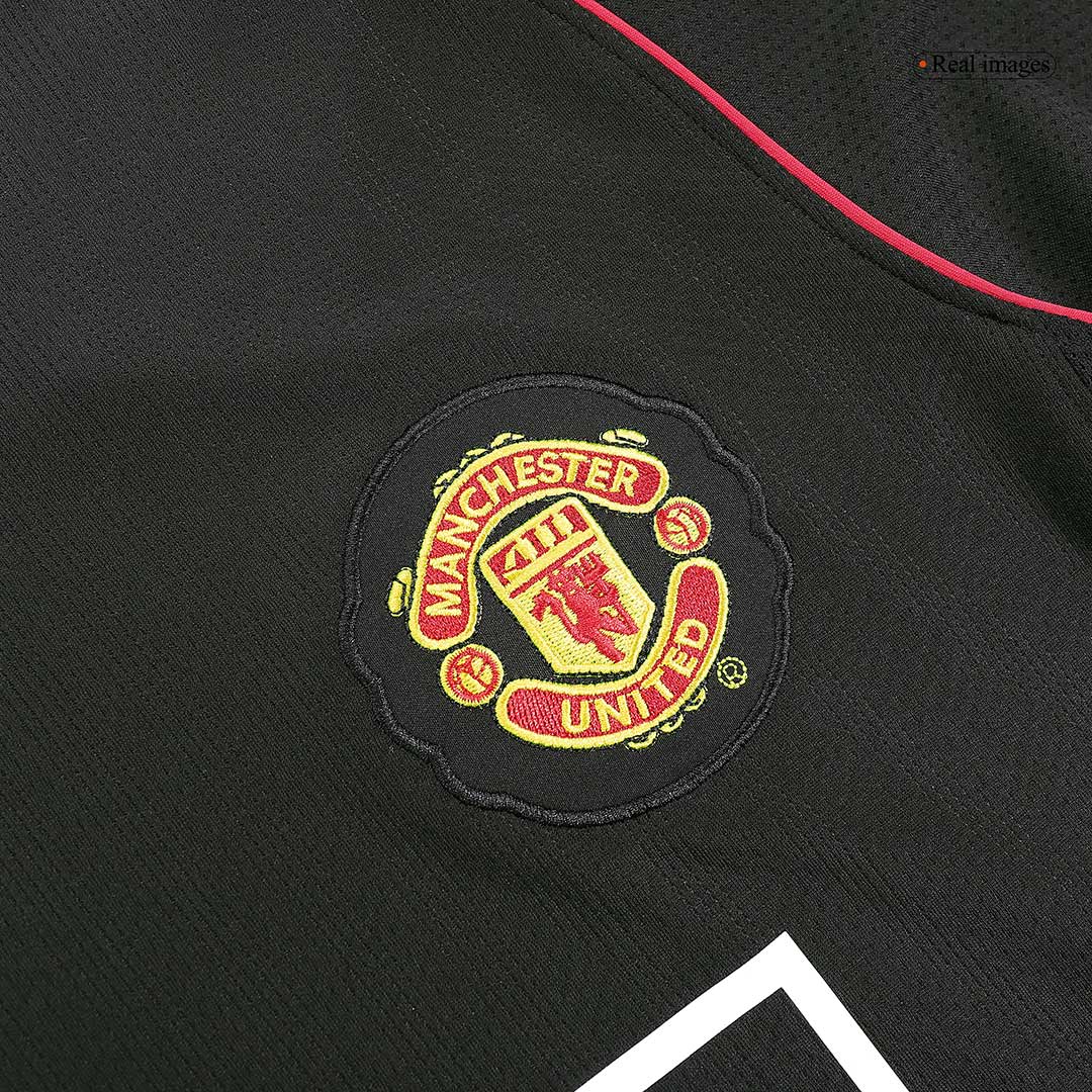 Manchester United 07-08 Black Away Retro Jersey Full Sleeve