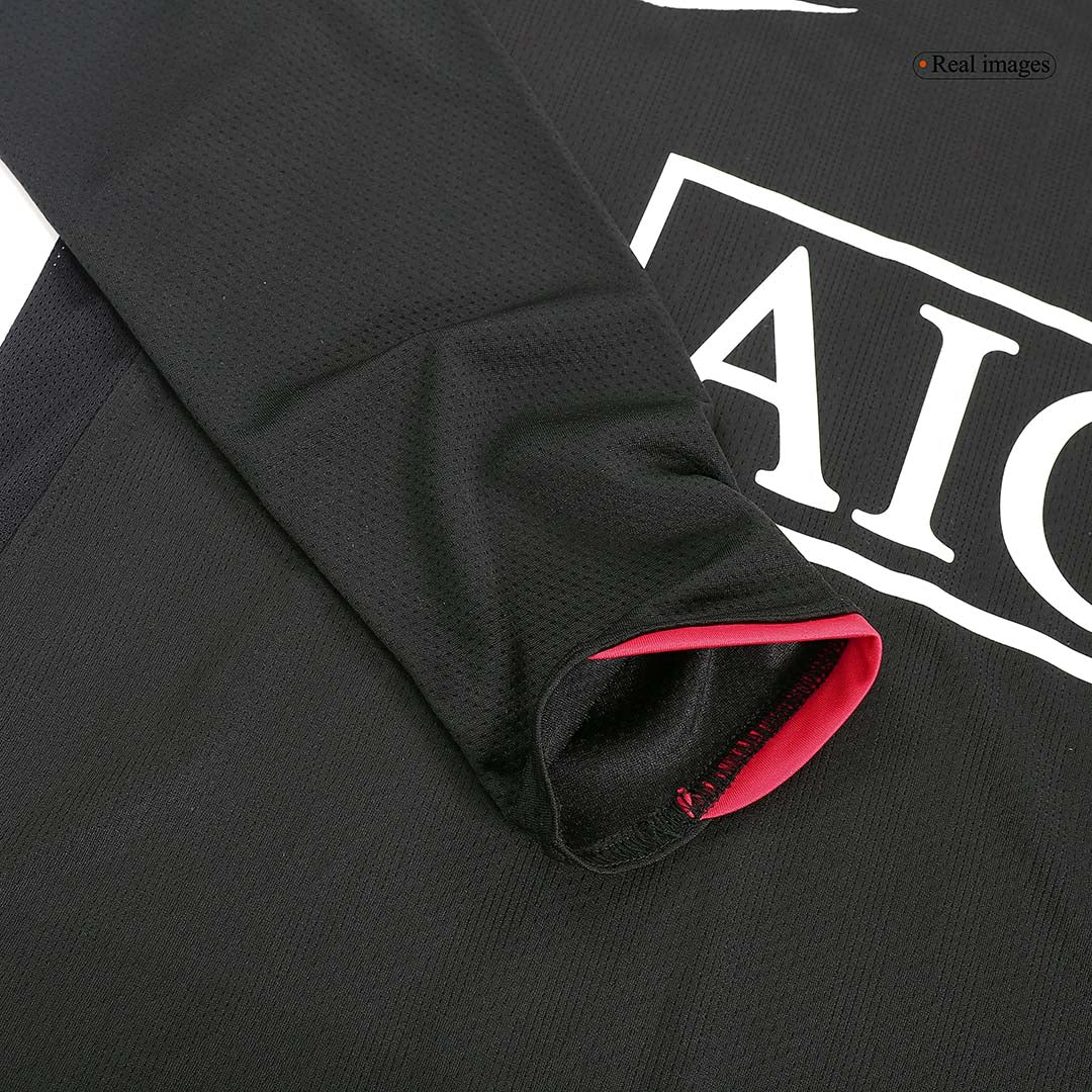 Manchester United 07-08 Black Away Retro Jersey Full Sleeve