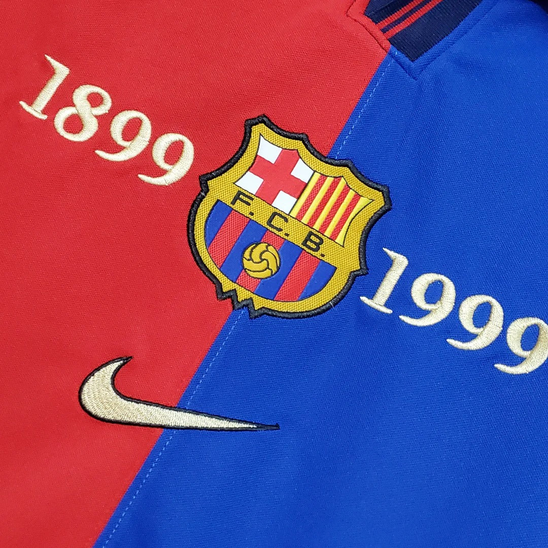 Barcelona Home Retro 100th Anniversary-1999-2000 Jersey